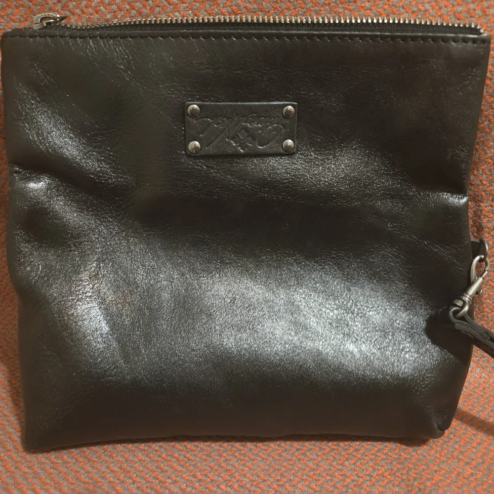 Patricia Nash Black Leather Clutch / Wristlet - Picture 8 of 13